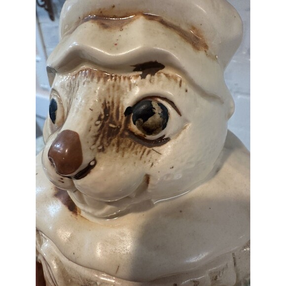 Vintage Rabbit Bunny & Baby Bunnies Cookie Jar Easter Spring Decor Kitchen MCM - Picture 11 of 11